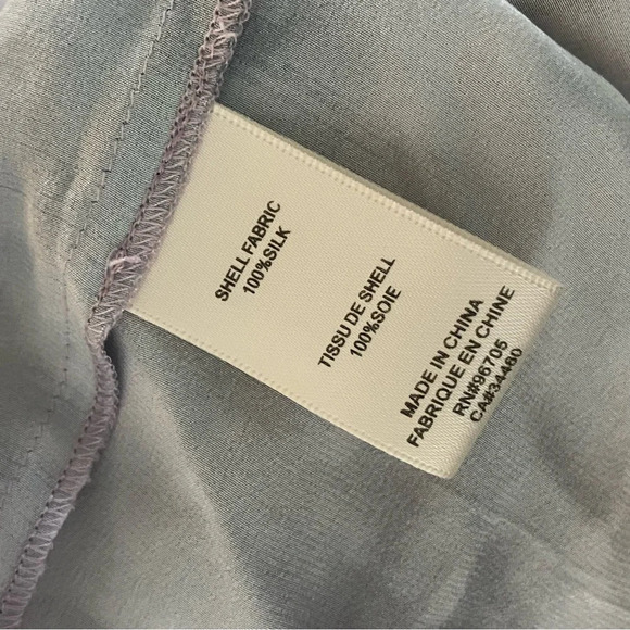 Rebecca Taylor 100% Silk Dreamy Flowy Crossover Front Cloud Watercolor Blouse 10 - Picture 6 of 7